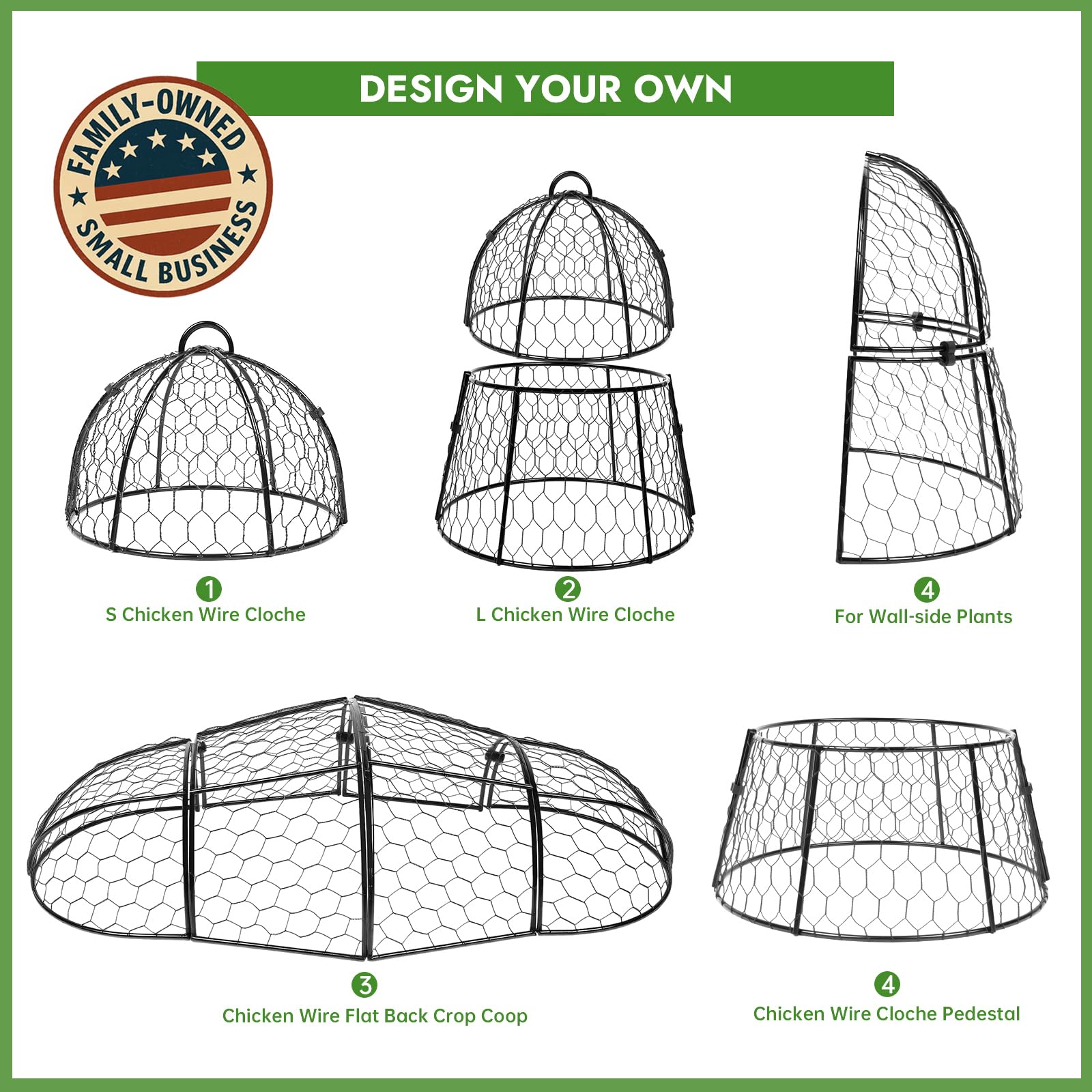 Decoroca garden cloche base protecting mature plants while allowing airflow