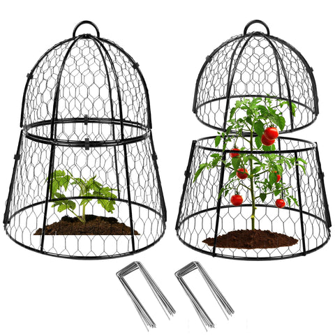 Decoroca garden cloche top dome shown for seedlings and light protection