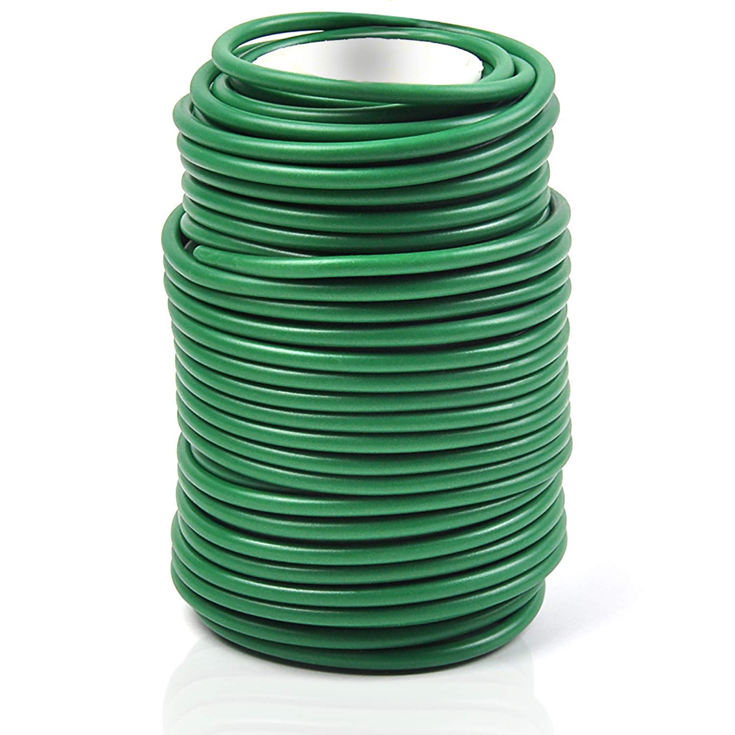 Decoroca soft plant ties in use unrolled green for garden support