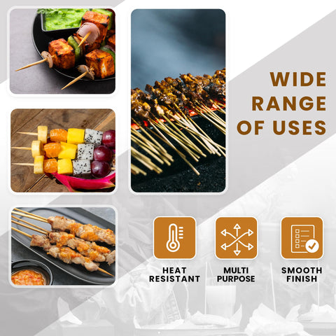 DecorRack 12in bamboo skewers are perfect for appetizers and dessert stations.