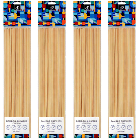 DecorRack natural bamboo skewers highlight eco-friendly grilling and easy piercing.