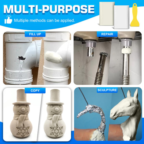 DecorRom pool putty after cure forms a metal-hard, polishable surface.
