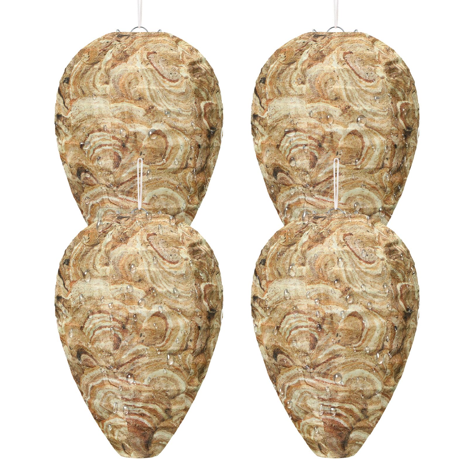 DECYOOL wasp nest decoy in brown, assembled for outdoor protection against hornets
