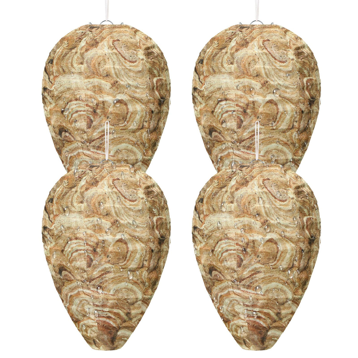 DECYOOL wasp nest decoy in brown, assembled for outdoor protection against hornets