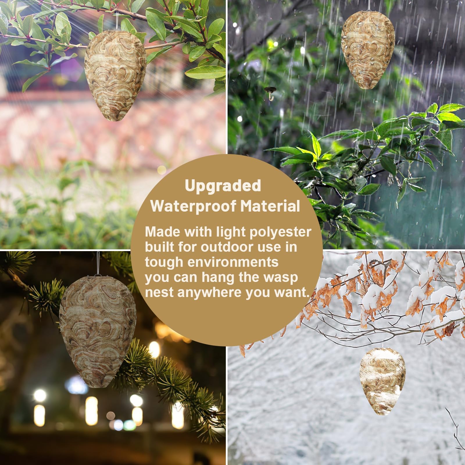 DECYOOL decoy helps deter wasps by signaling absence of nearby nest