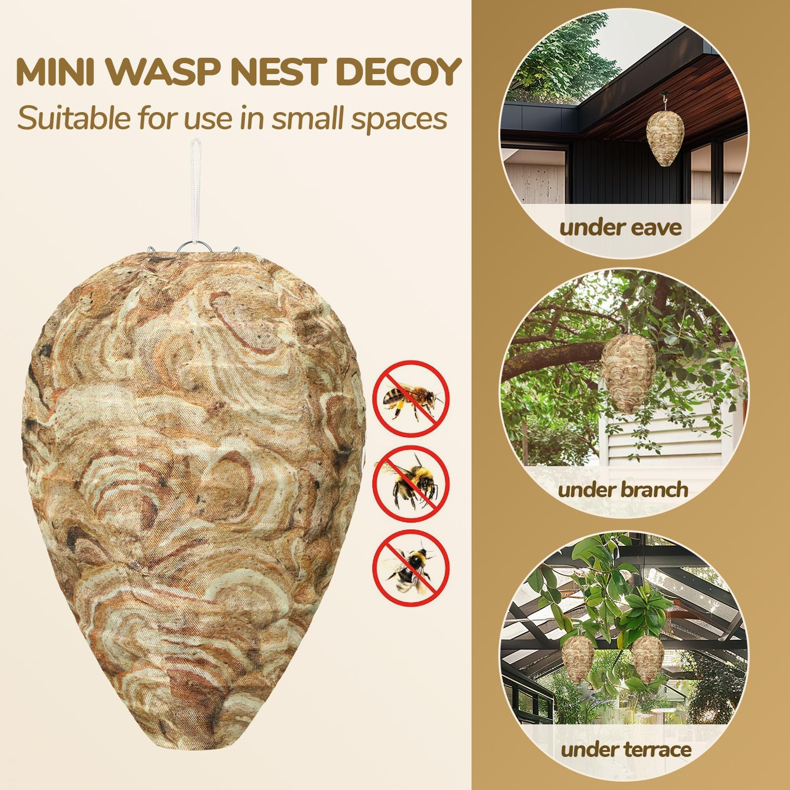 DECYOOL brown mini nest resists weather for long outdoor use