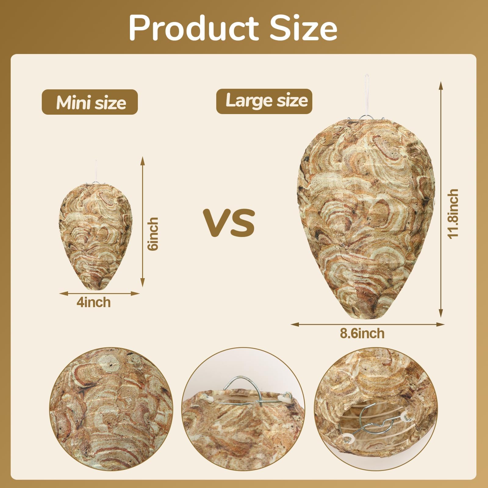 DECYOOL miniature nest decoy in weatherproof material withstands rain and wind