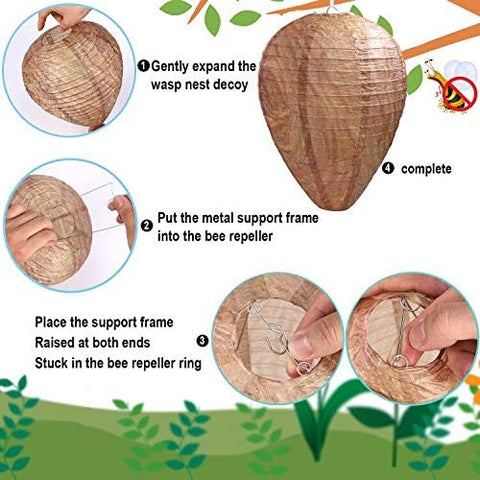 DECYOOL textured paper nest mimics real appearance to support deterrence.
