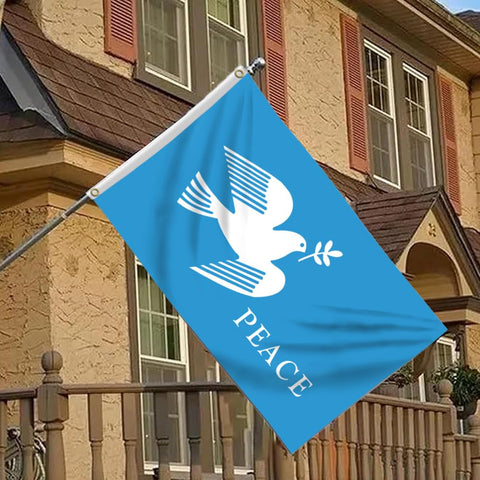 DecrPlus Peace Dove banner fabric detail highlighting its durable material.