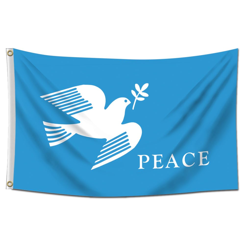DecrPlus Peace Dove banner with HD print close-up and vibrant colors.