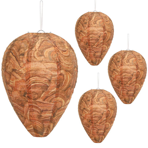Decyool 4-pack wasp nest decoy with 8.5 inch diameter to deter hornets