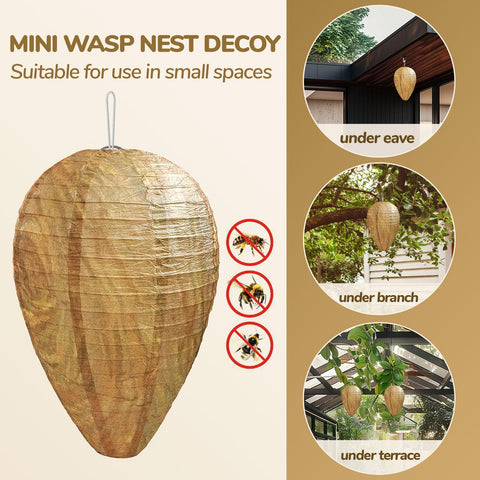 DECYOOL 4x6 inch wasp decoy provides compact, realistic deterrence in yards.