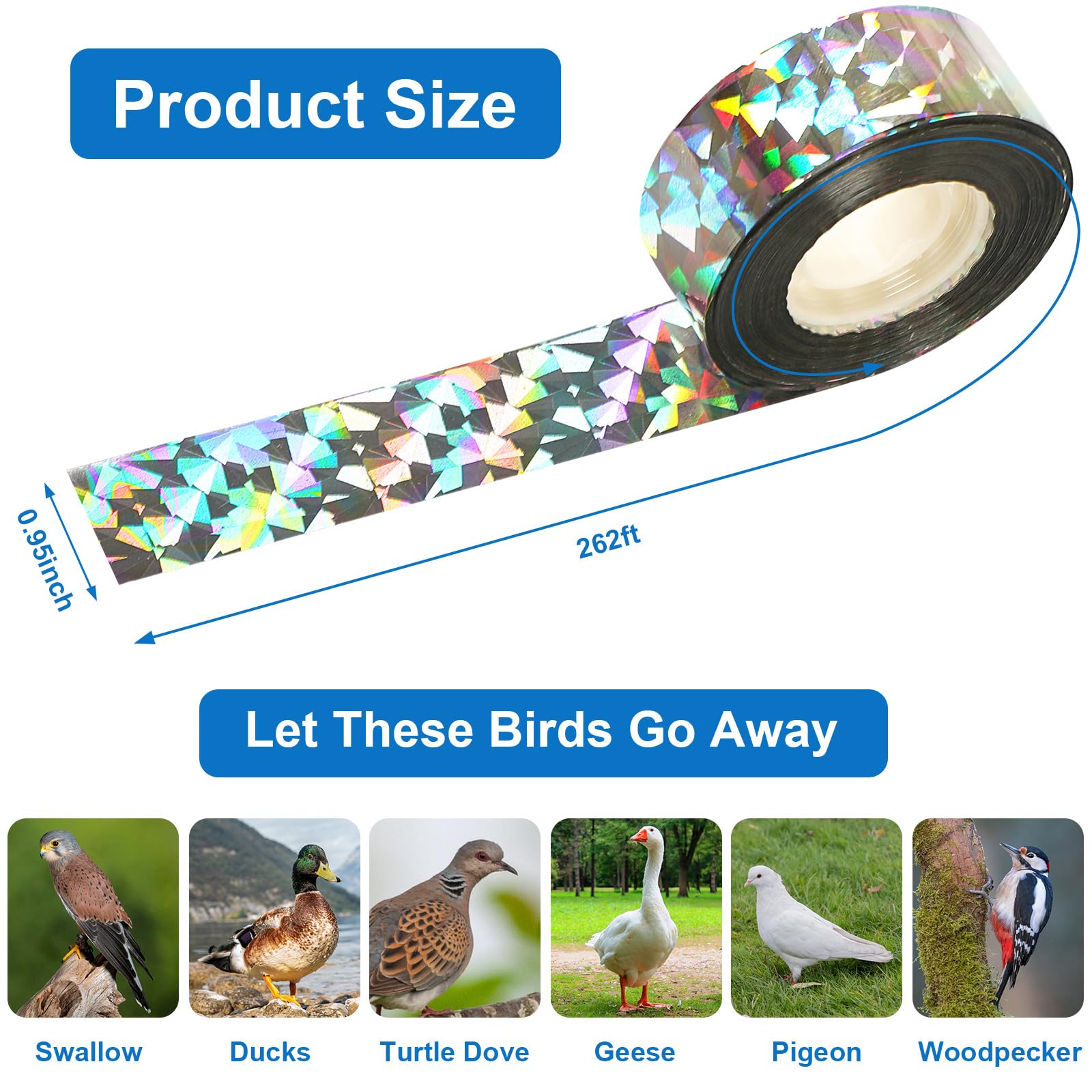 DECYOOL tape adds a decorative touch while protecting fruit and garden spaces.
