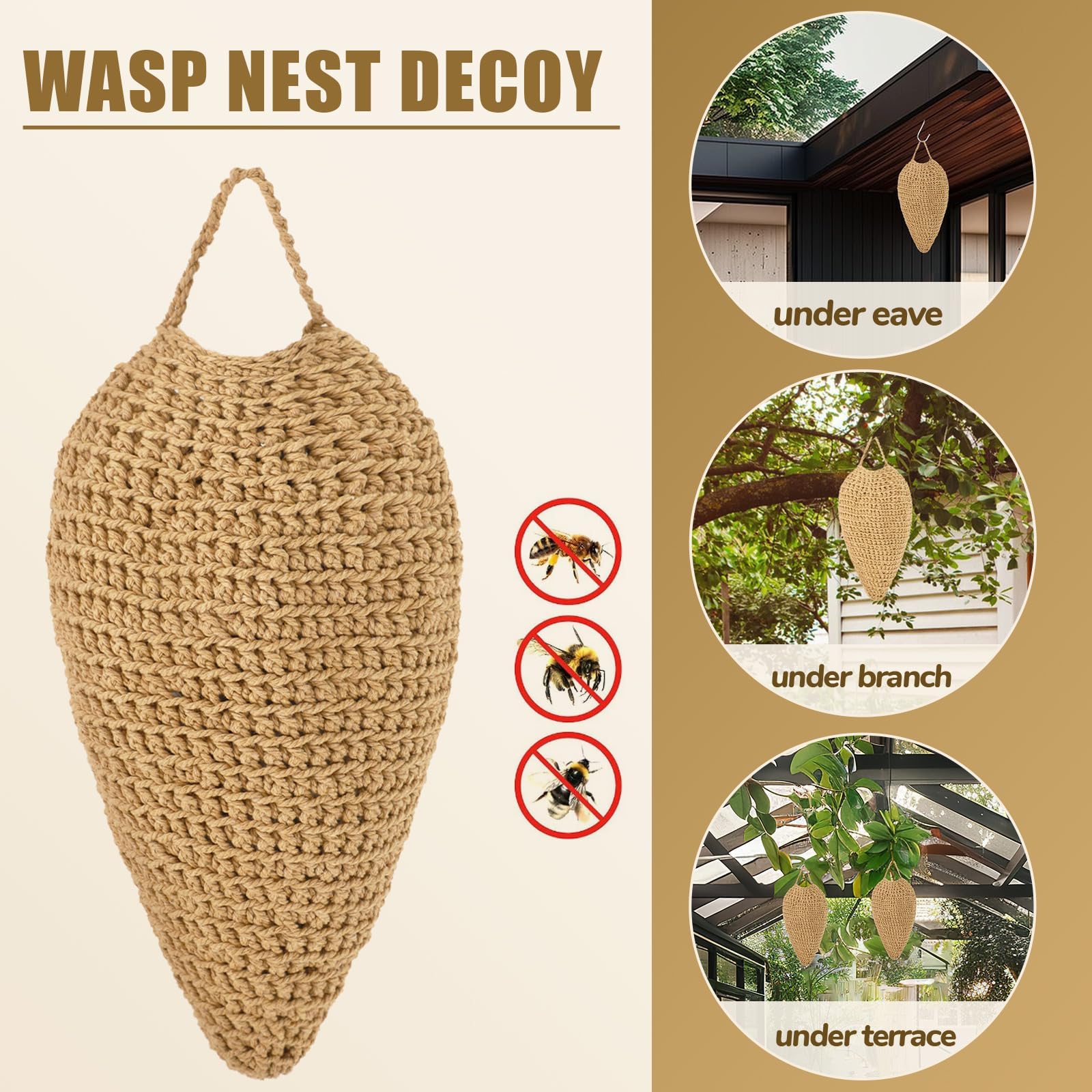 Easy to fill and hang DECYOOL crochet nest decoy