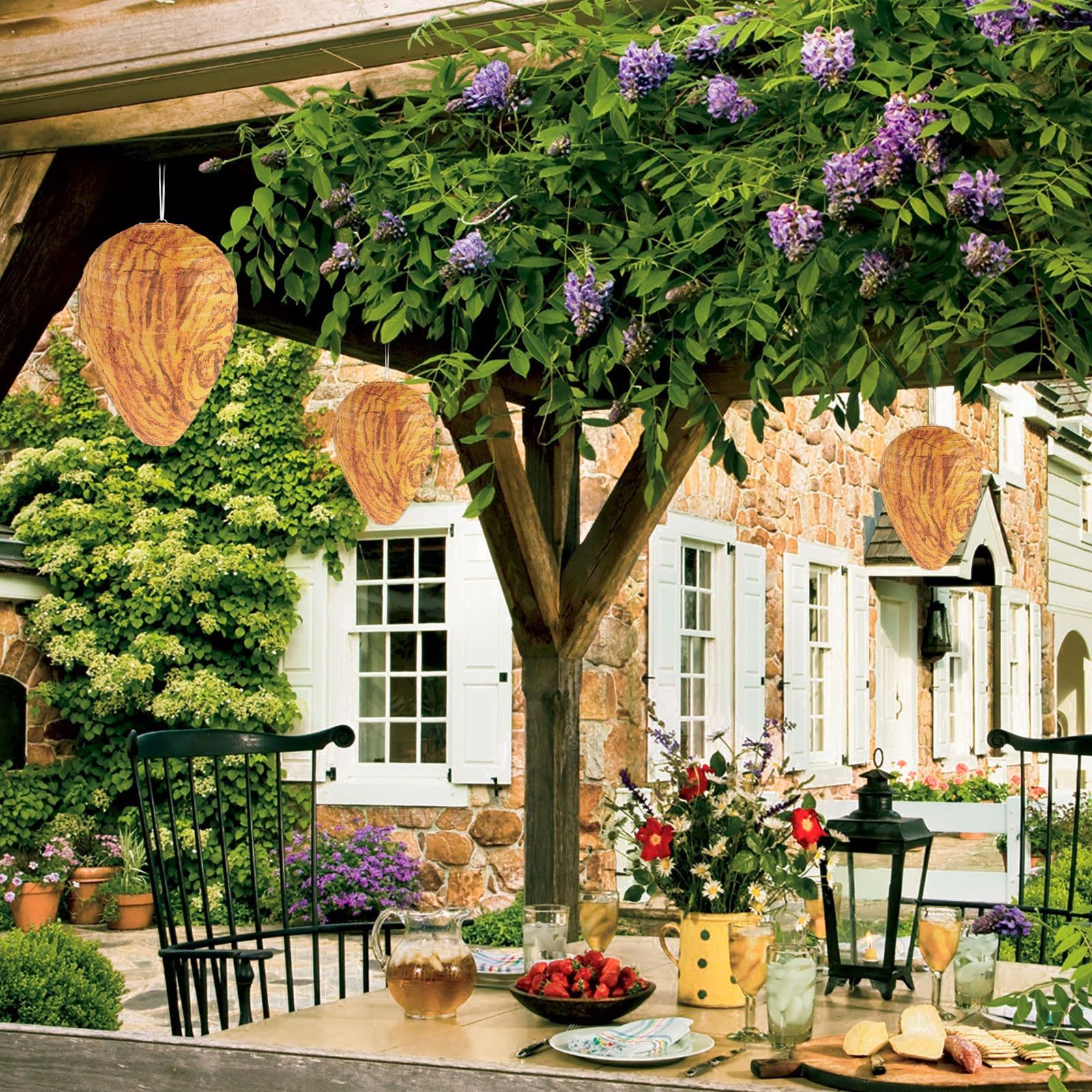 DECYOOL packaging shows a 6-pack of orange nests for yard use.