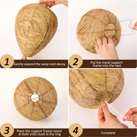 DECYOOL paper nest decoy, 12-pack, easy to assemble and deploy in yards.