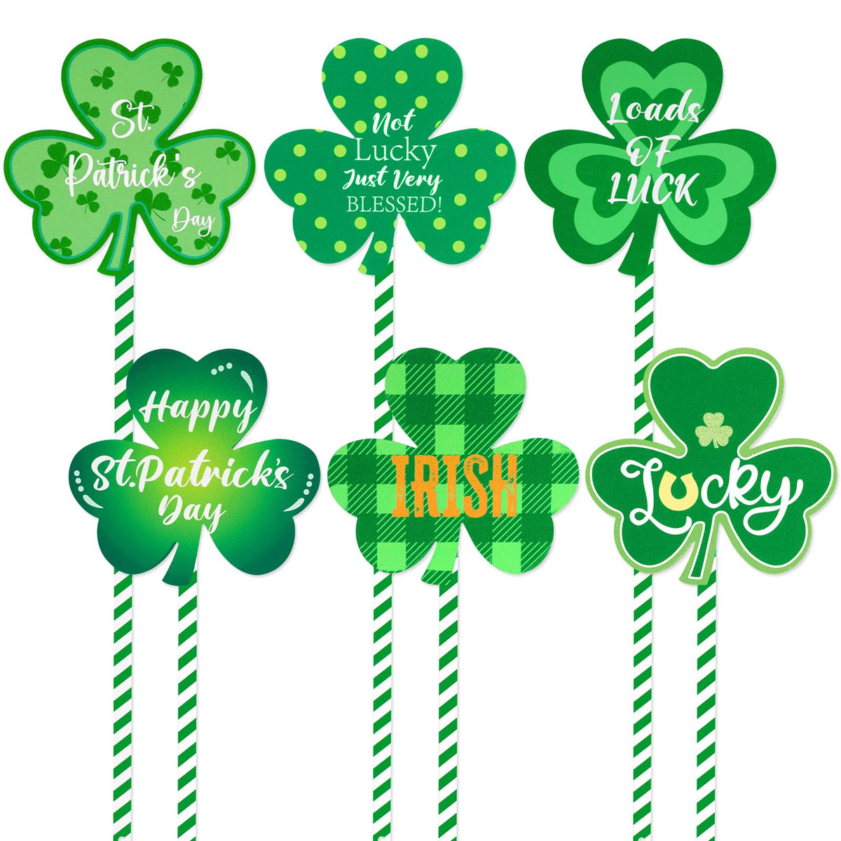 DECYOOL St Patrick's Day yard sign with green shamrocks for festive outdoor decor.