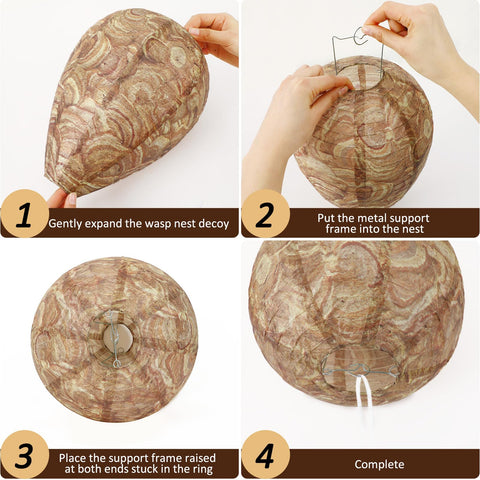 DECYOOL wasp nest brown-green variation complements garden scenery.