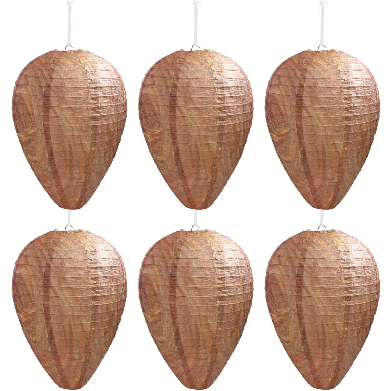 DECYOOL wasp nest decoy pack 6 to deter nesting near outdoor spaces
