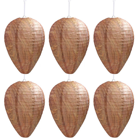 DECYOOL wasp nest decoy pack 6 to deter nesting near outdoor spaces