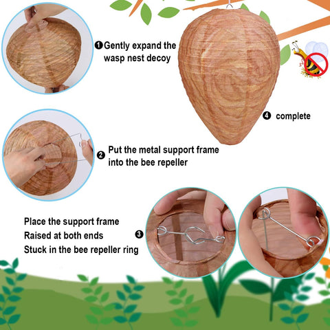 DECYOOL Paper Nest Decoy with textured surface for realistic outdoor deception.