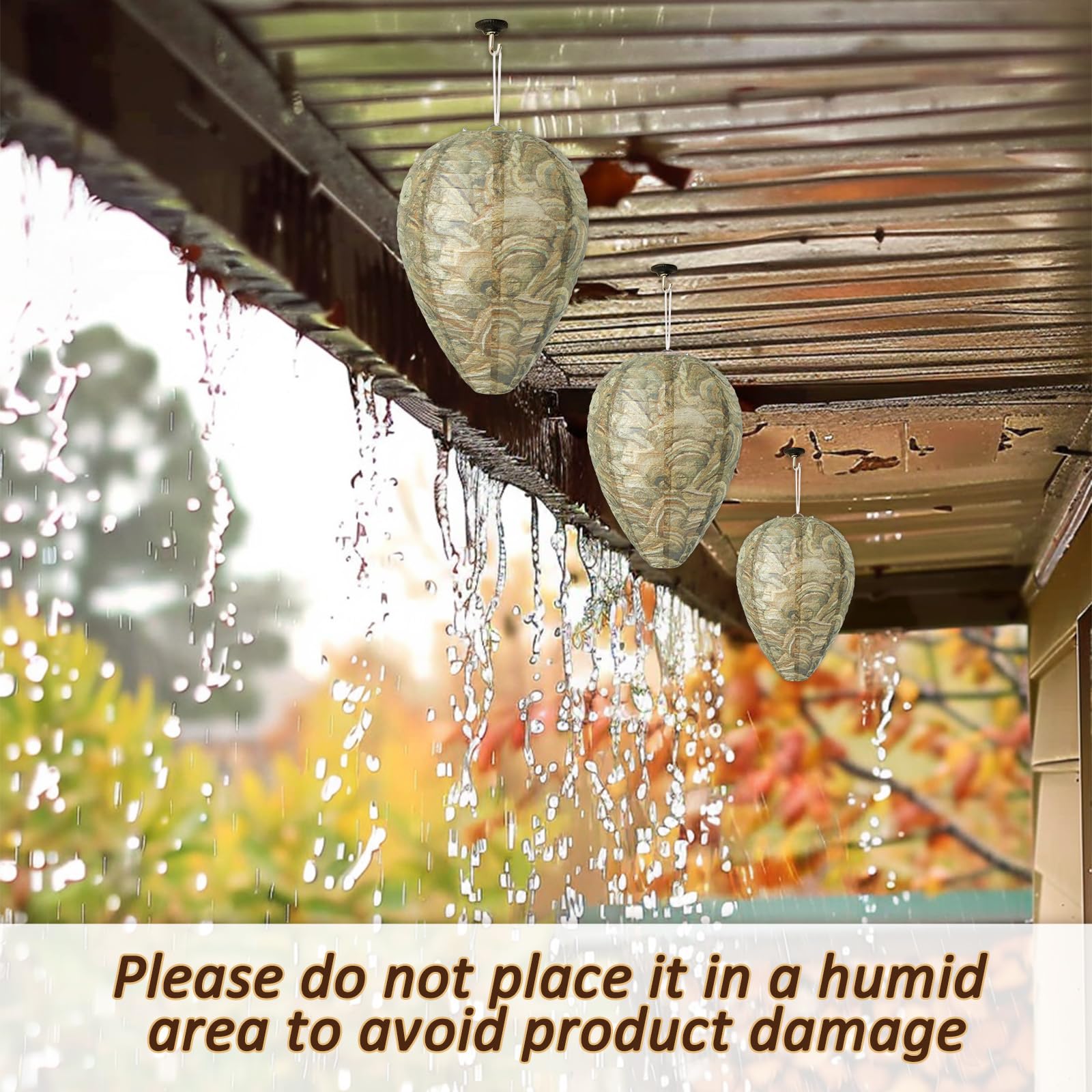 Wasp nest decoy by garbage area reduces attracted insects with DECYOOL