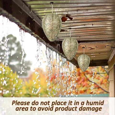 Wasp nest decoy by garbage area reduces attracted insects with DECYOOL