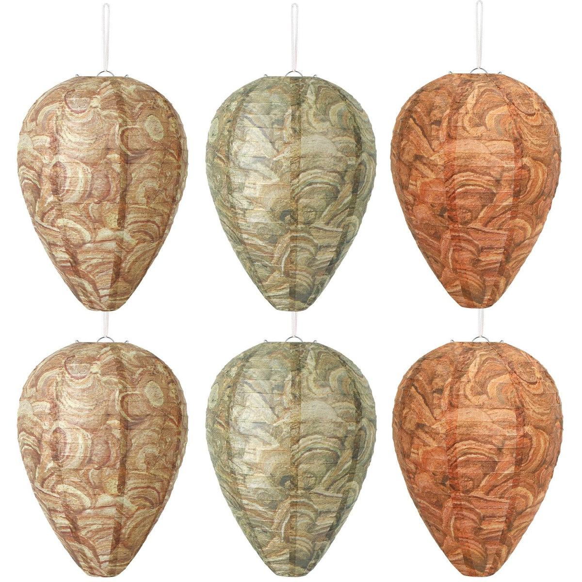 DECYOOL wasp nest pack, assembled for hanging to deter wasps.