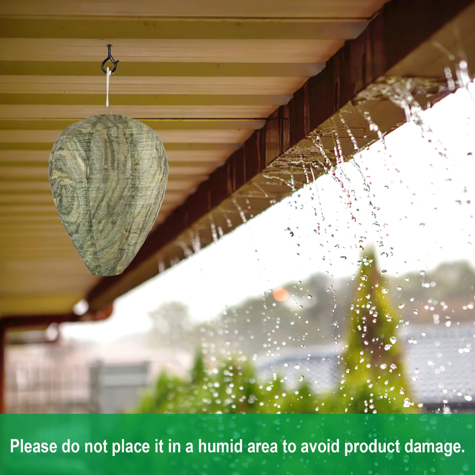 DECYOOL nest silhouette mimics enemy hive for deterrence in outdoor spaces