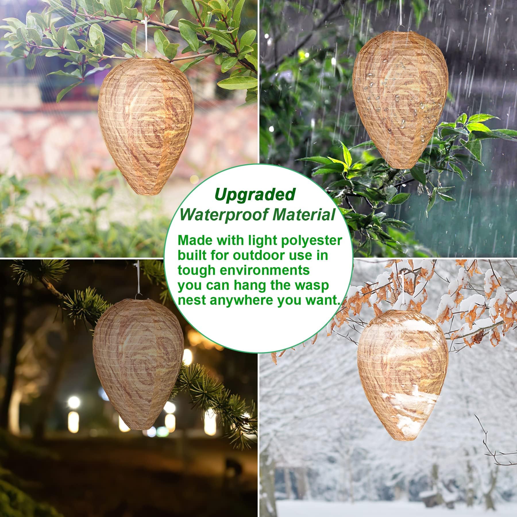 Six-pack DECYOOL nest decoys keep patios welcoming by reducing wasp presence