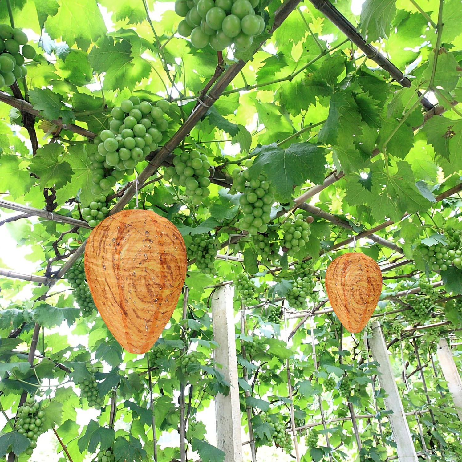 DECYOOL weatherproof wasp decoy protects outdoor spaces from pests.
