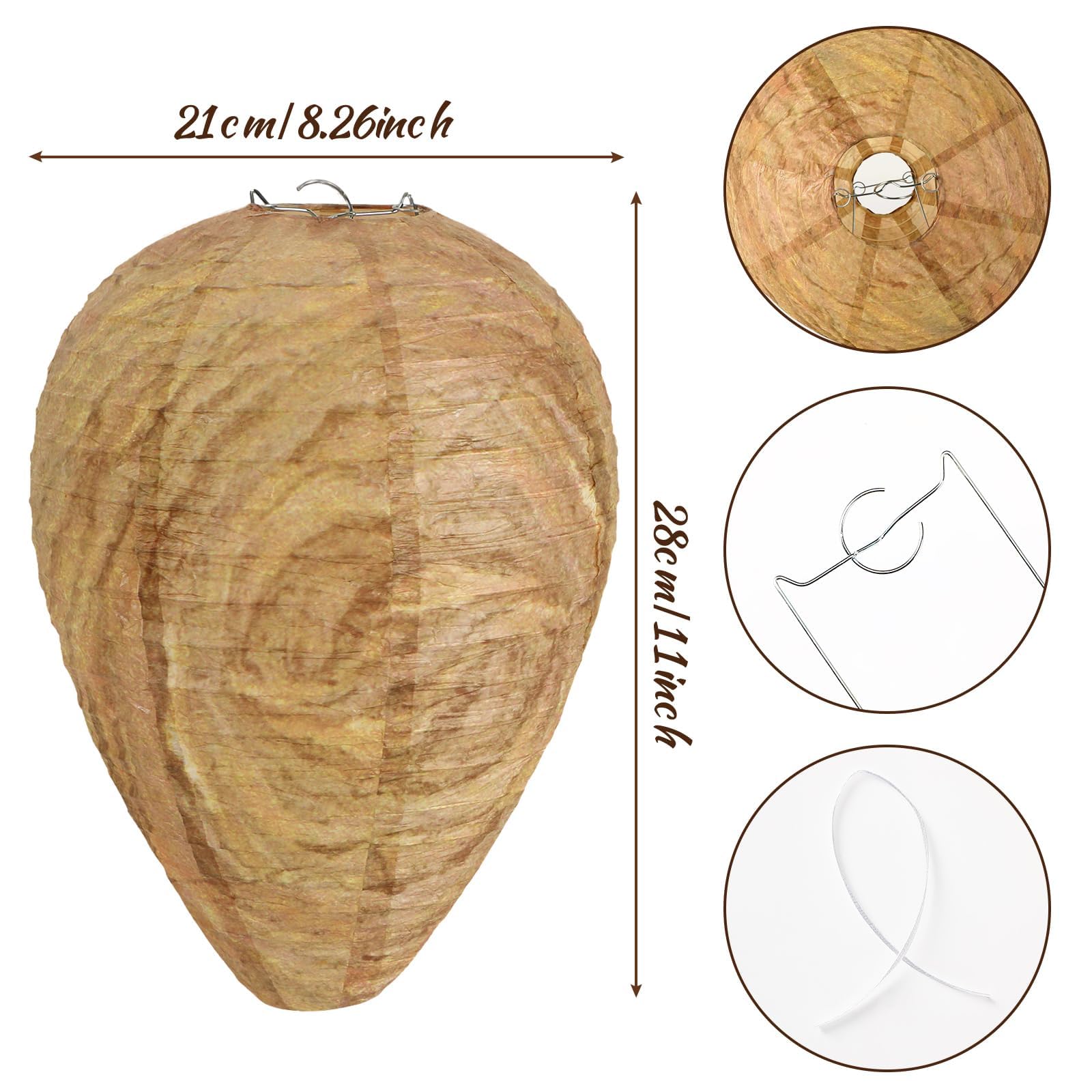 DECYOOL wasp nest decoy in orange signals a deterrent presence near outdoor spaces