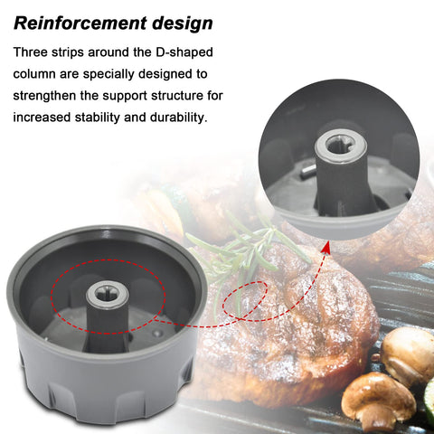 Durable, modern finish on DEEKOOL knobs designed for frequent outdoor grilling.