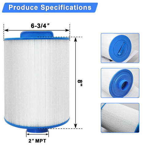 DEEKOOL PAS50SV-F2M spa filter bottom MPT thread for secure installation.