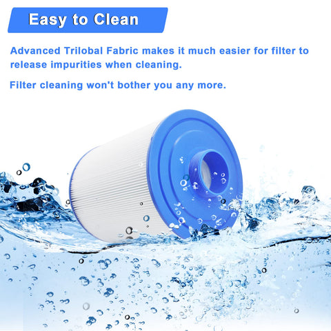 DEEKOOL PAS50SV-F2M spa filter uses dirt-locking technology for longer intervals.