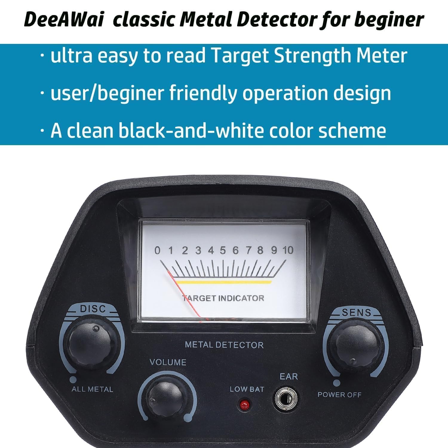 DeeAWai detector with 8-inch waterproof coil for versatile searches