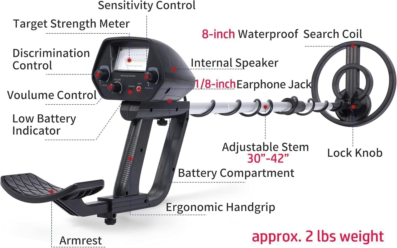 Extended adjustable stem for comfortable use by tall users