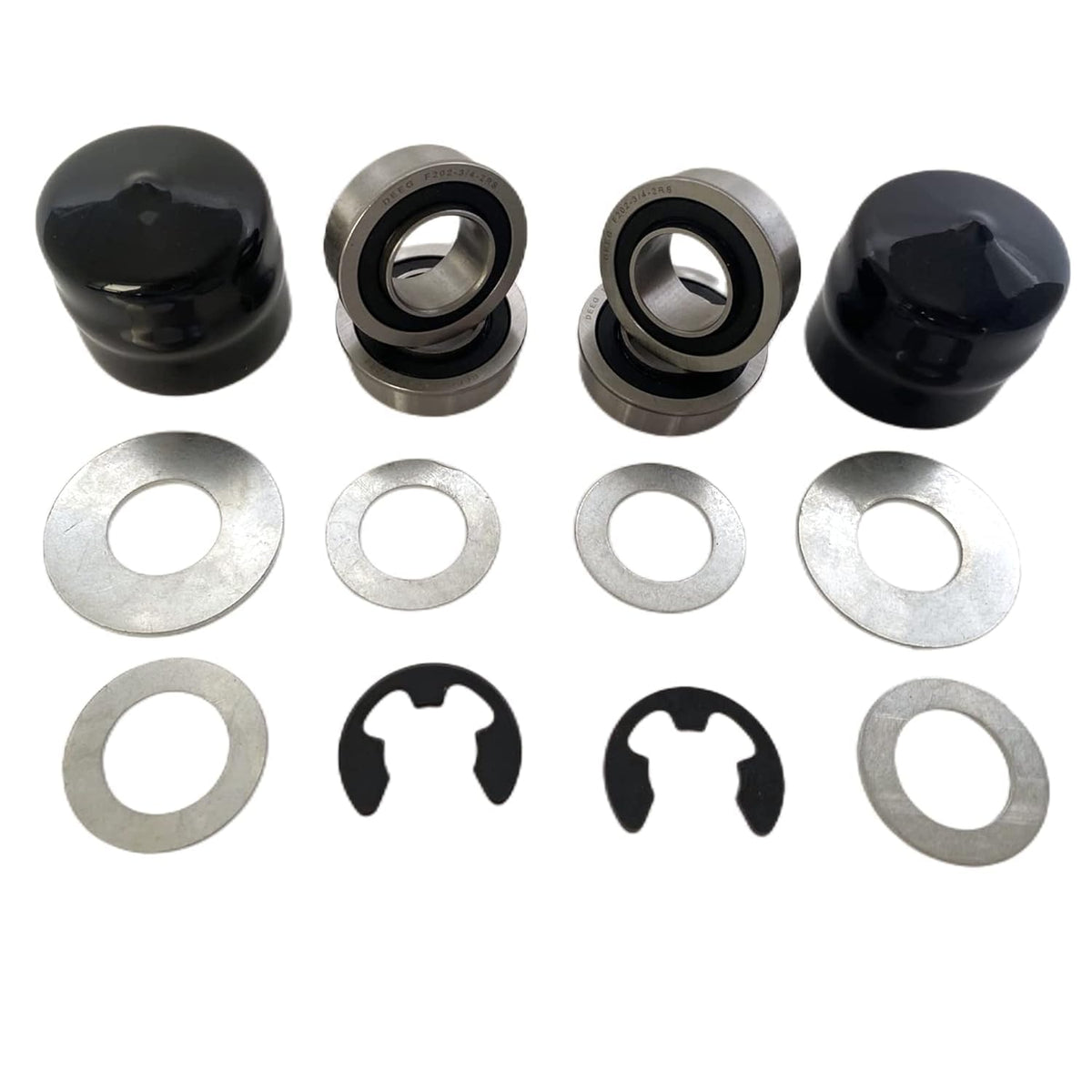 DEEG 9040H flange bearings ready for smooth front wheel rotation