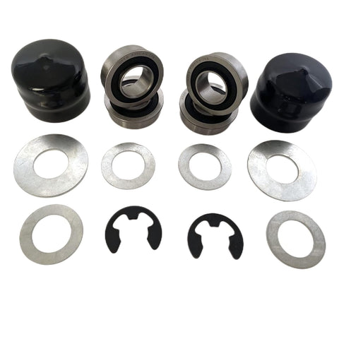 DEEG 9040H flange bearings ready for smooth front wheel rotation