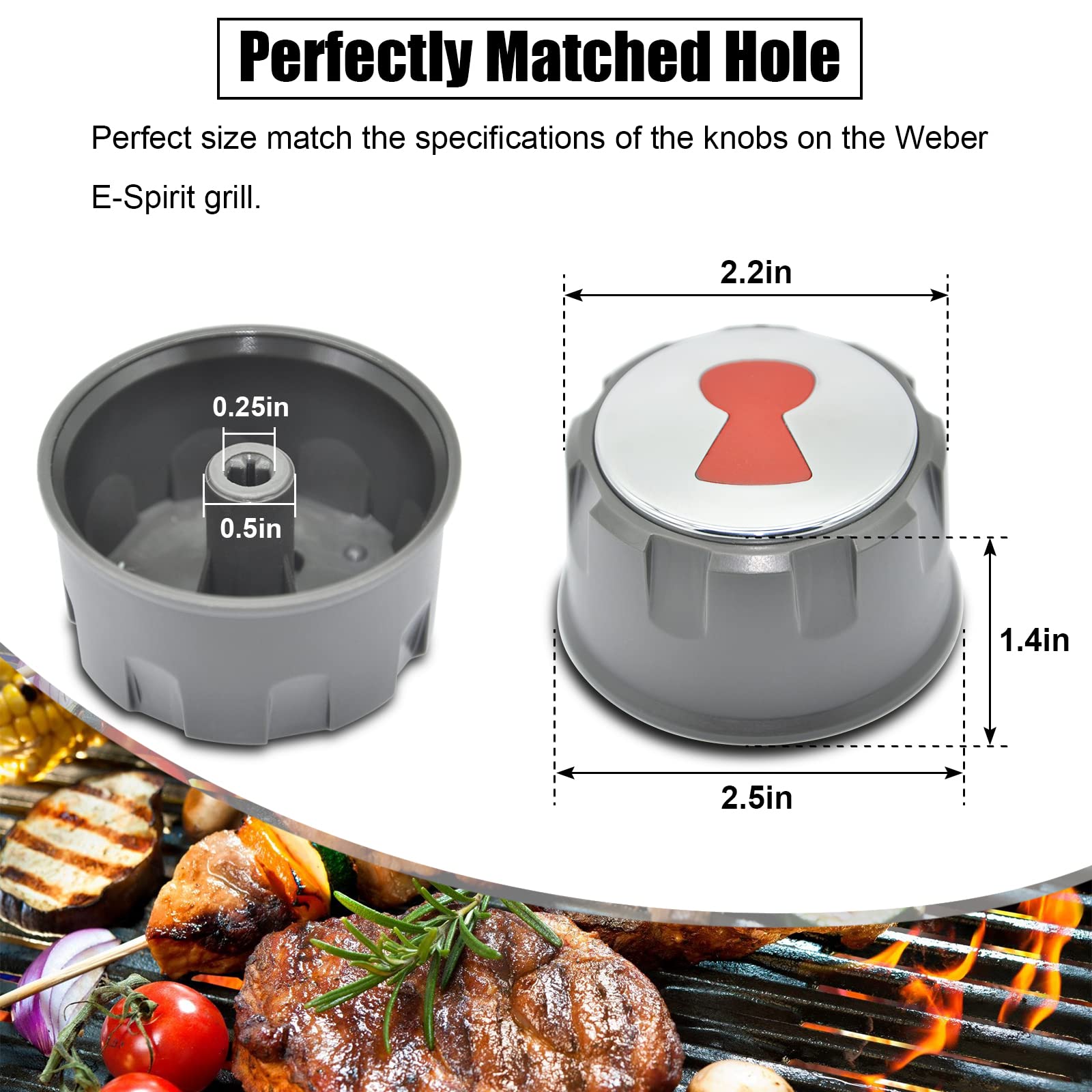 DEEKOOL two-pack replacement knobs ready to restore grill performance.