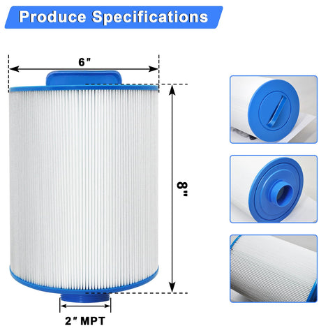 DEEKOOL PAS40-F2M filter bottom view shows secure 2-inch MPT threading