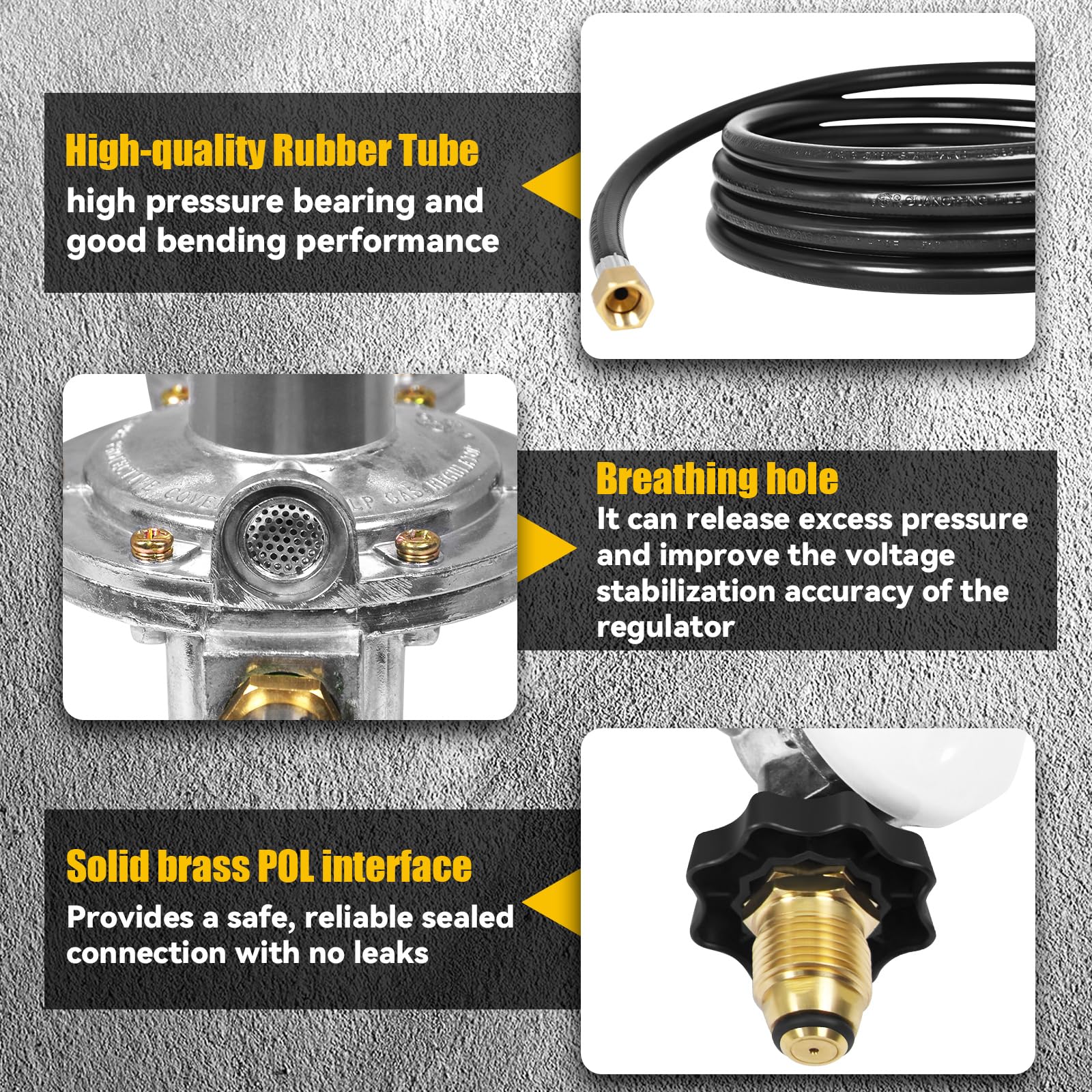 Deekool propane hose with P.O.L connection ready for RVs
