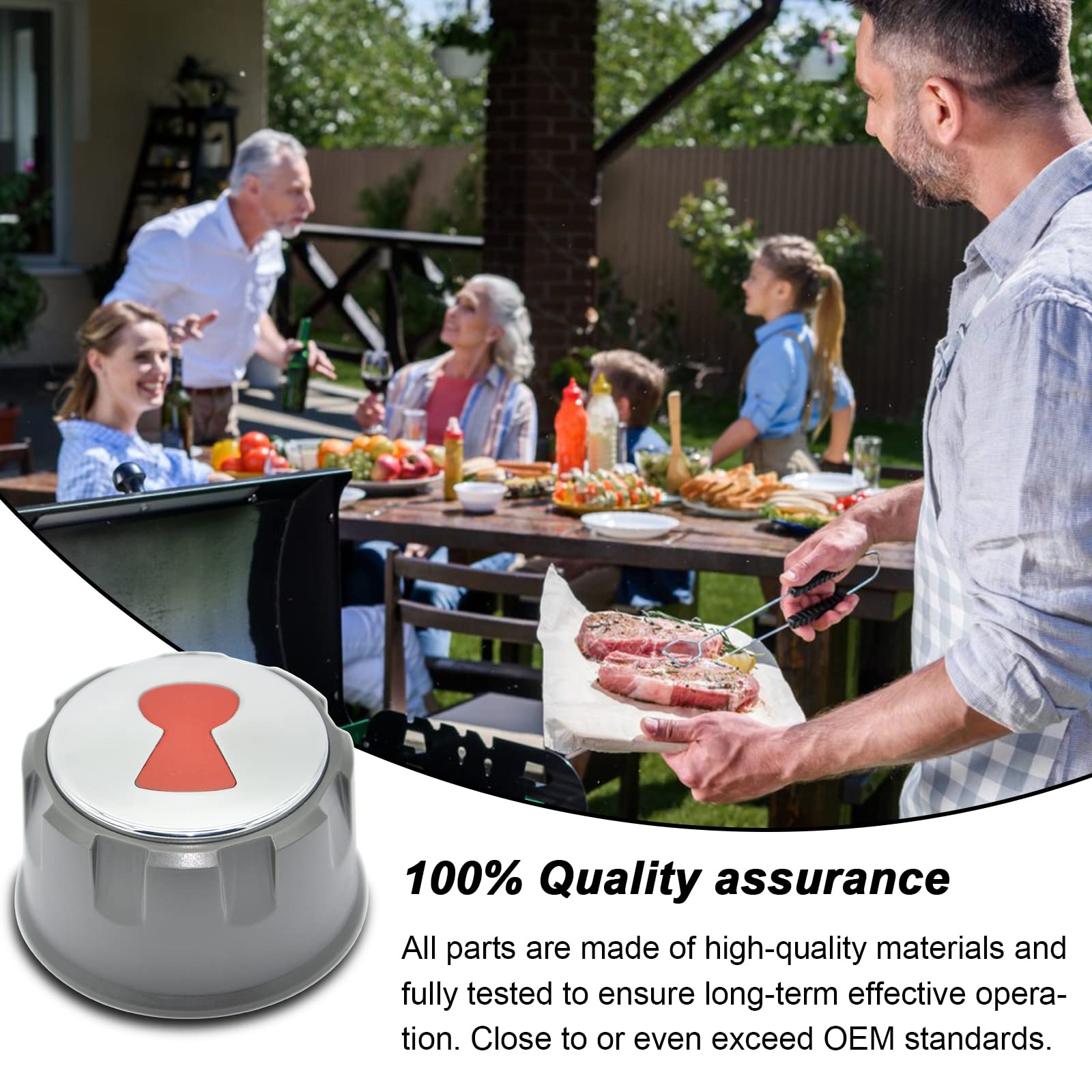 DEEKOOL replaced knobs on grill showcasing smooth adjustment.