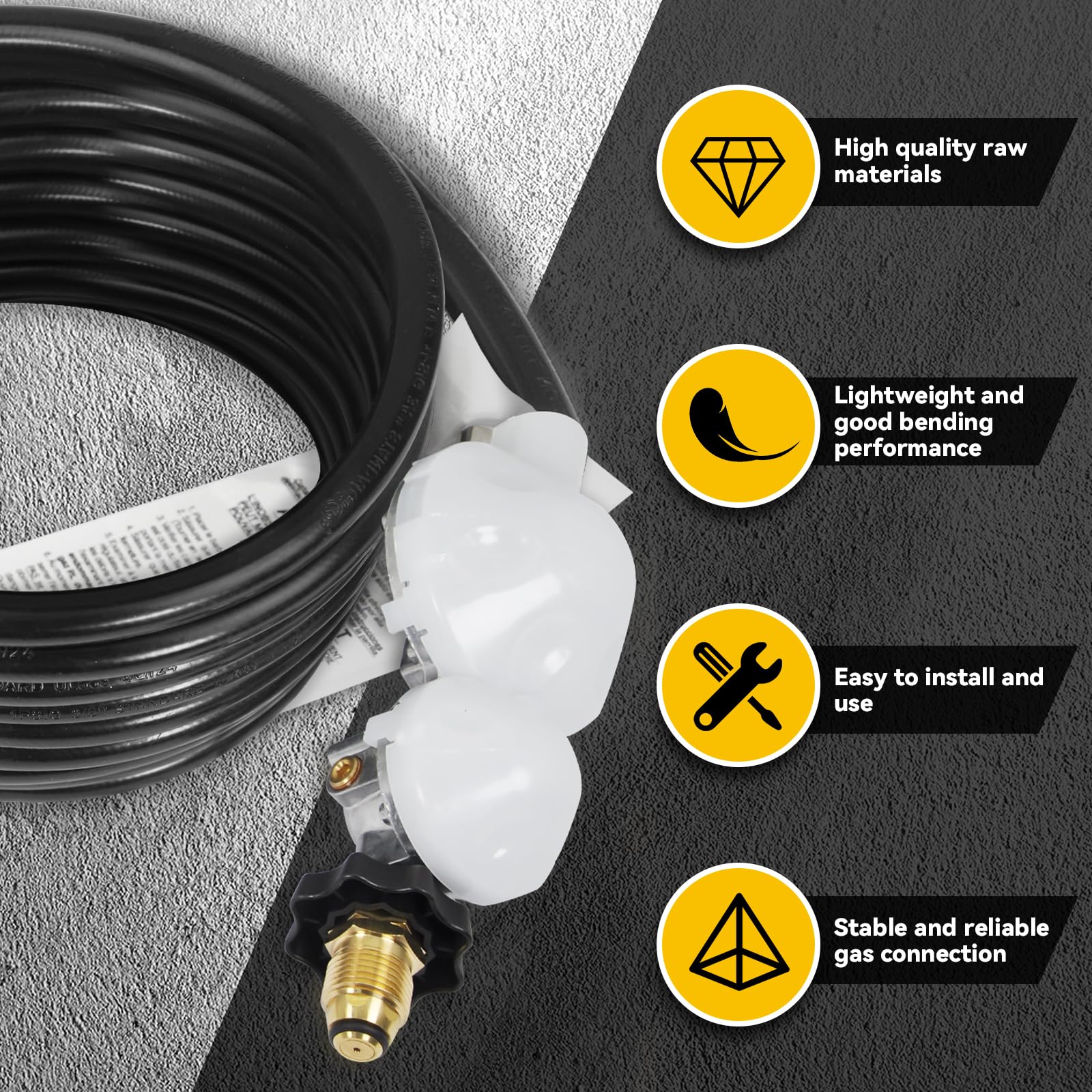 DEEKOOL two-stage regulator shown for stable gas flow and leak-free operation.