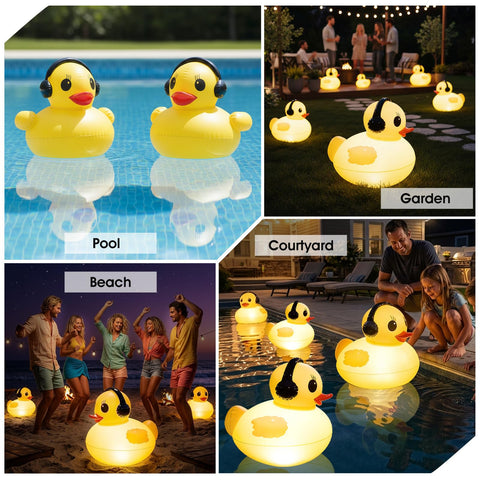 DeeprBetter ambient water light duck floats for relaxing evenings.