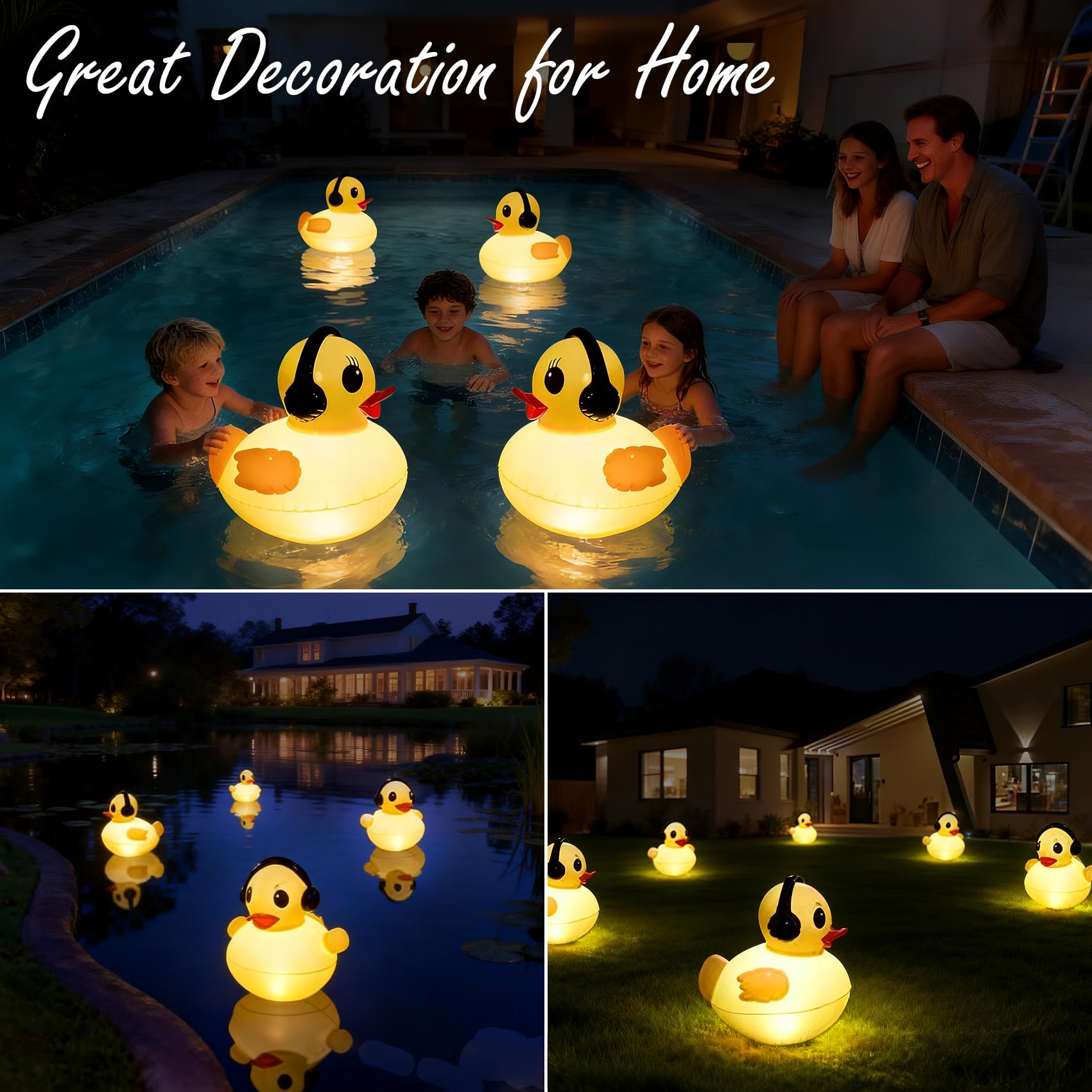 DeeprBetter duck pool light creates party ambience with vibrant glow.