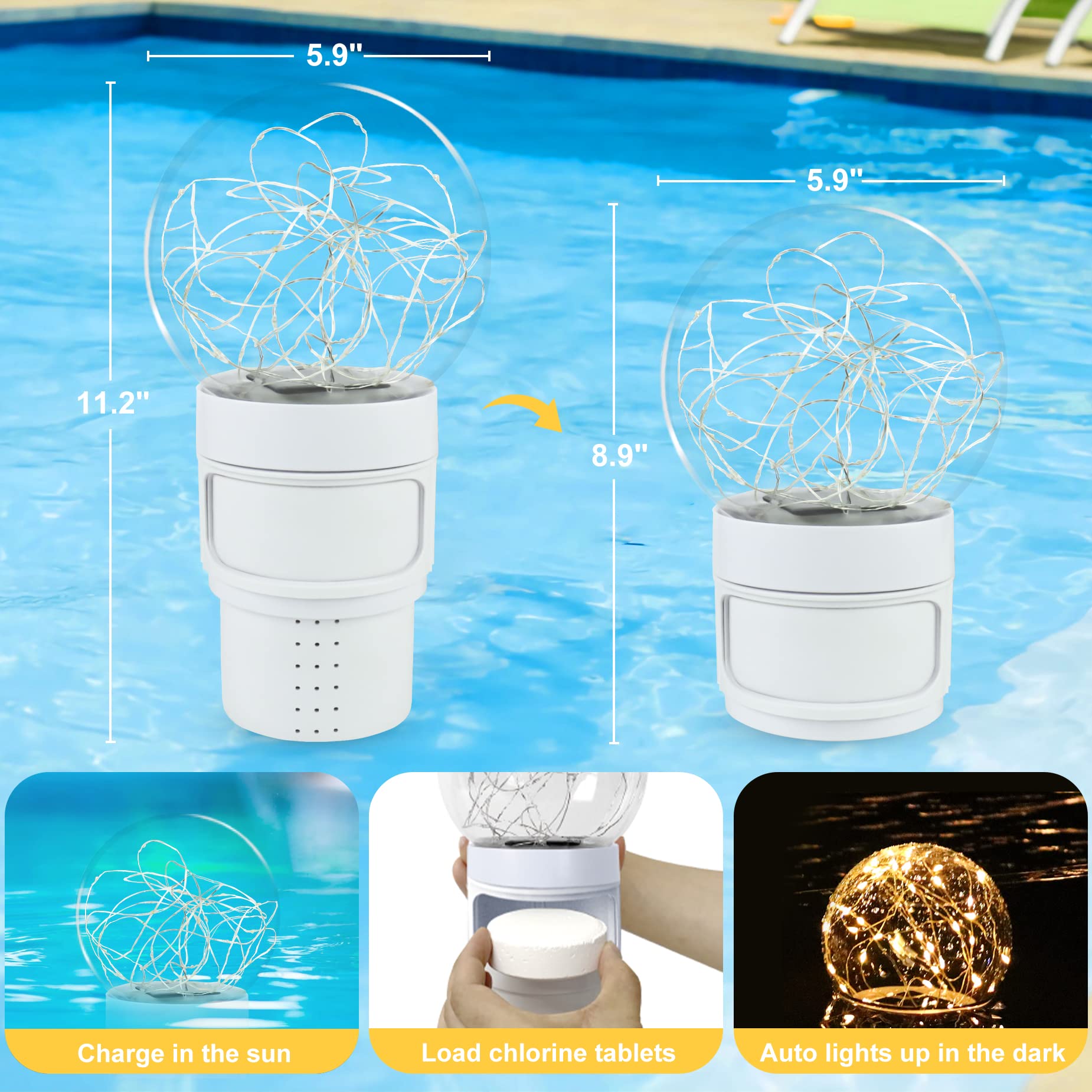 DeeprBlu chlorine floater basket closed for safe water care