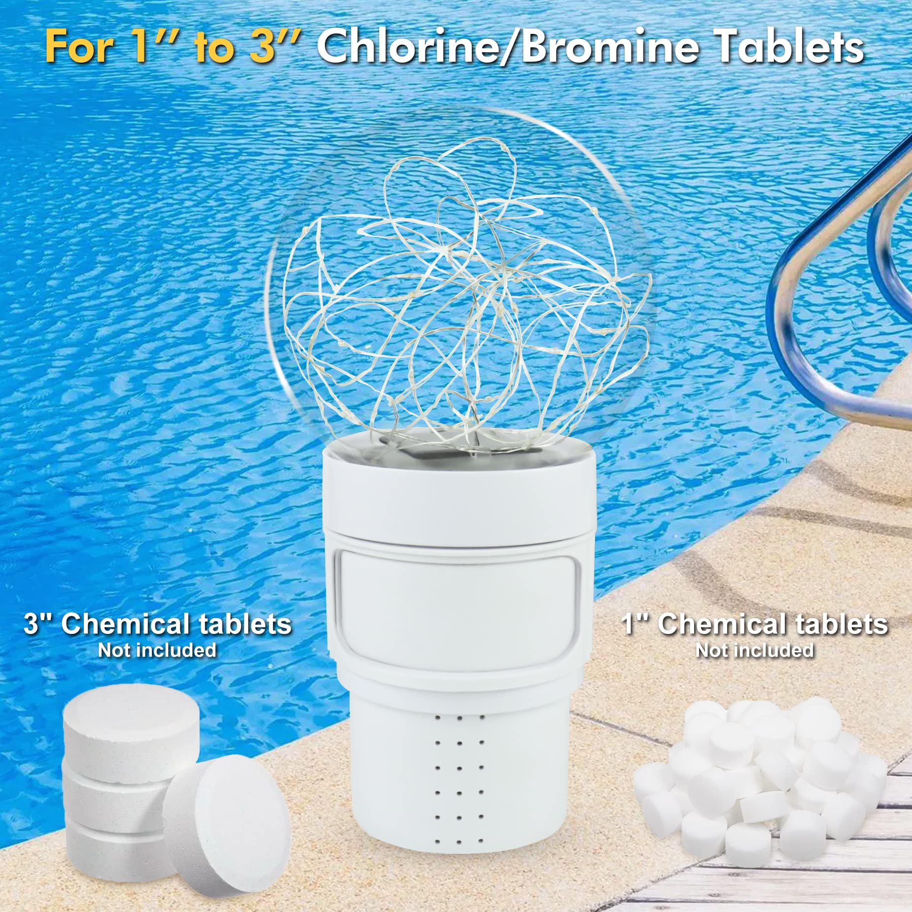 DeeprBlu floater is made from durable ABS for year-round pool use