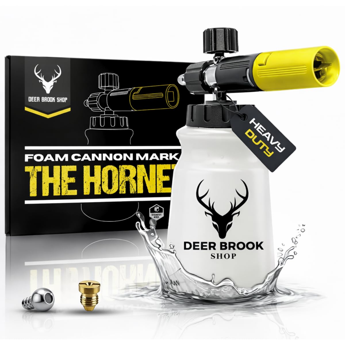 Deer Brook Shop Hornet Foam Cannon front view shows durable construction for long-lasting use