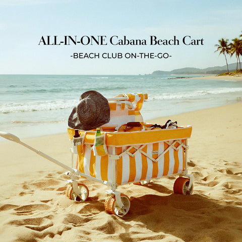 DEER LAND Beach Wagon folded for trunk storage for spontaneous trips.